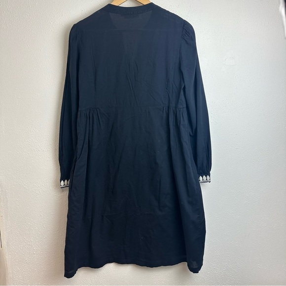 Tory Burch Keegan Embroidered Dress, Navy , Size 8 - Picture 6 of 8